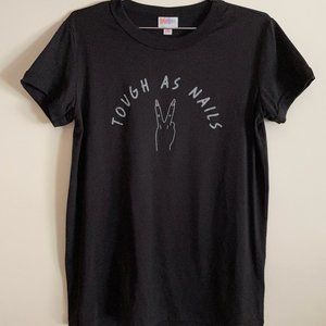 LuLaRoe Liv T Tough as Nails T-shirt Black Size: S